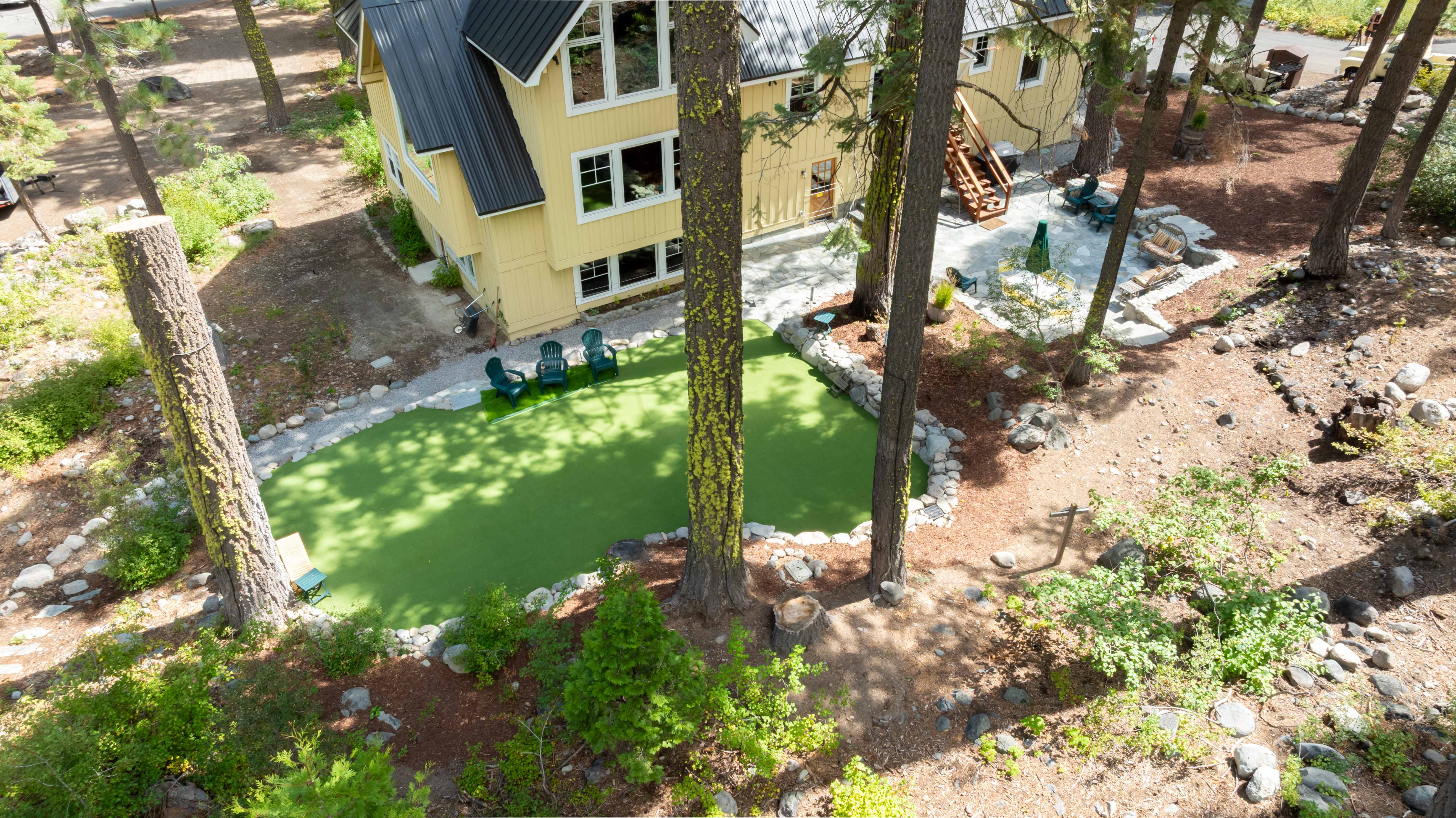Stone landscape and hardscape project in Homewood, West Shore Lake Tahoe